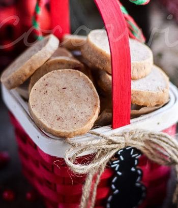 Cranberry Orange Shortbread Cookies